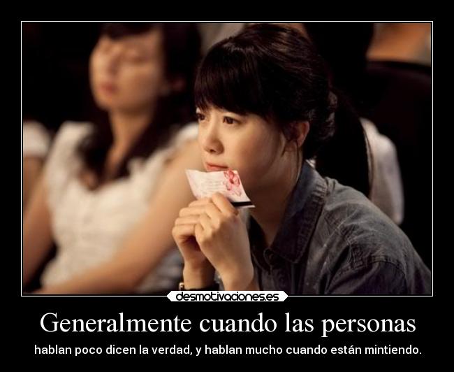 Generalmente cuando las personas -
