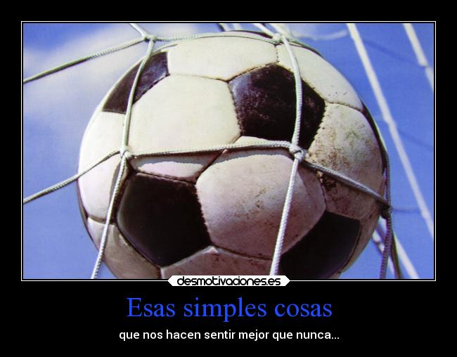 Esas simples cosas - que nos hacen sentir mejor que nunca...