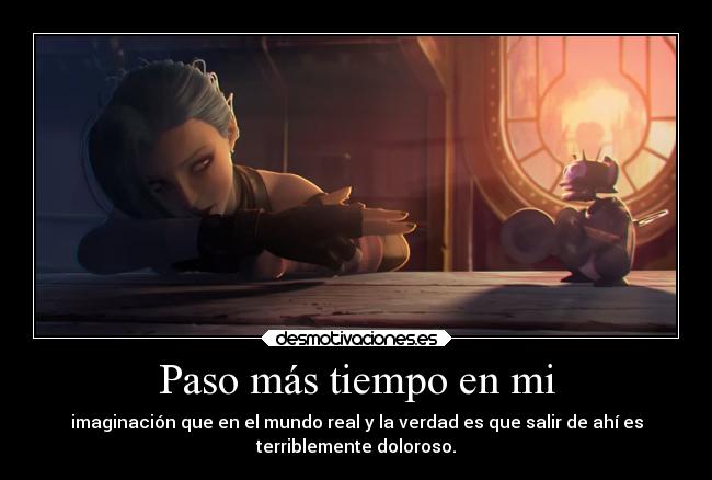 Paso más tiempo en mi -