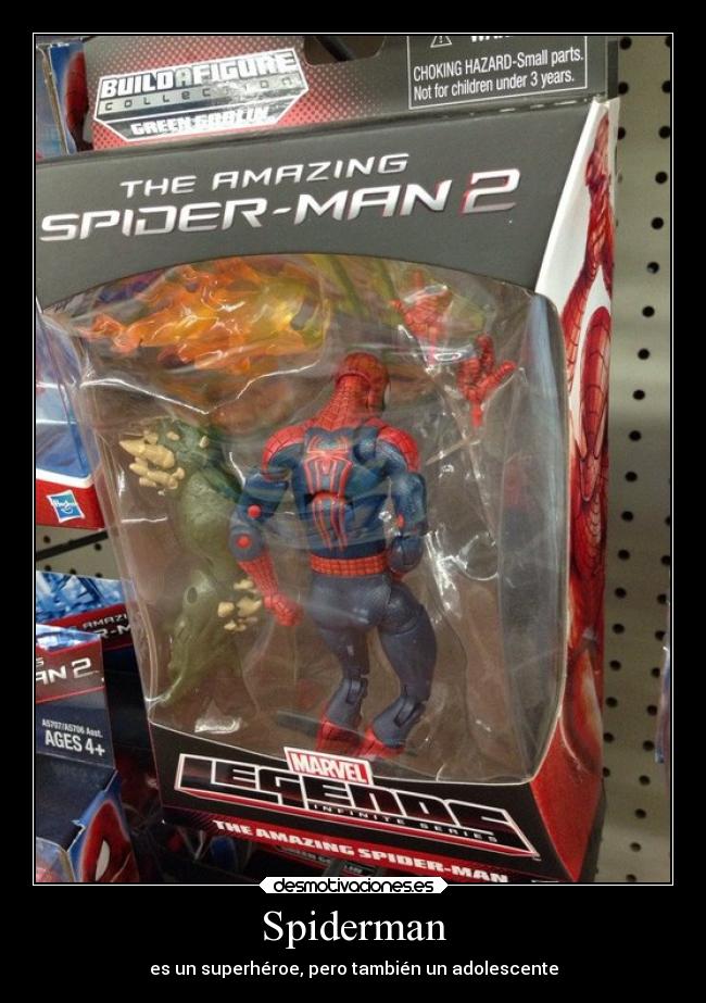 Spiderman - es un superhéroe, pero también un adolescente