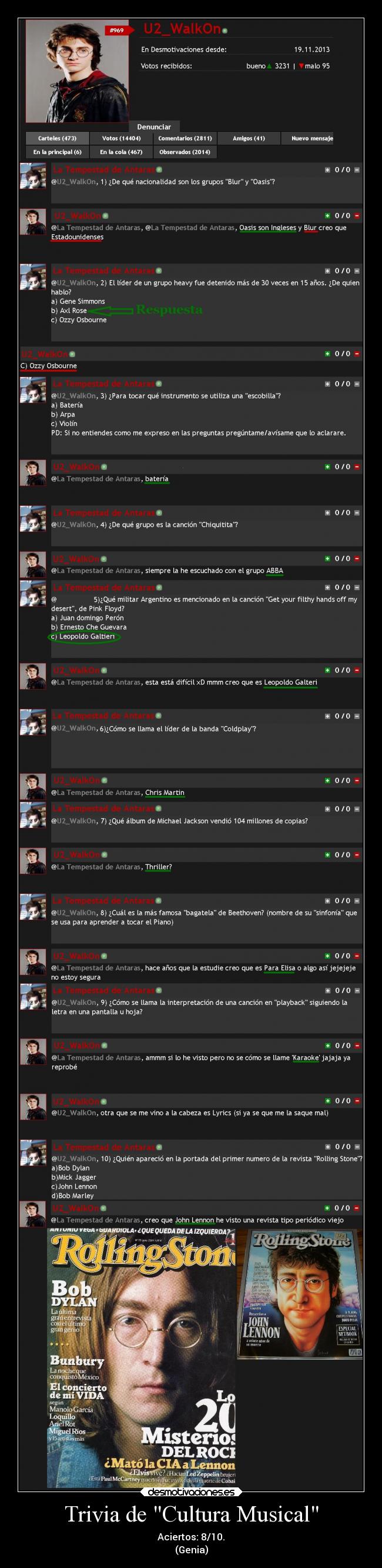 carteles historia arte musica desmotivaciones antaras u2walkon encuestatrivia soyunidiotatm desmotivaciones