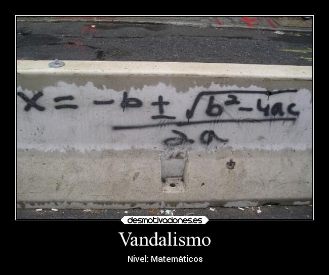 Vandalismo - Nivel: Matemáticos