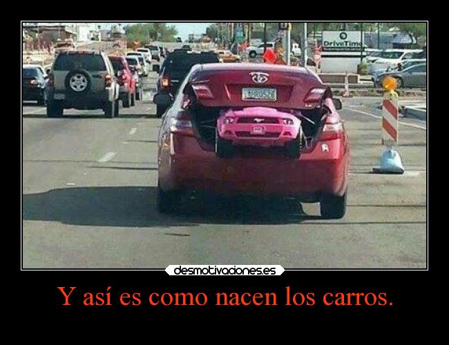 Y así es como nacen los carros. - 