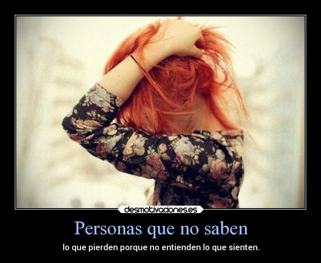 Personas que no saben - 