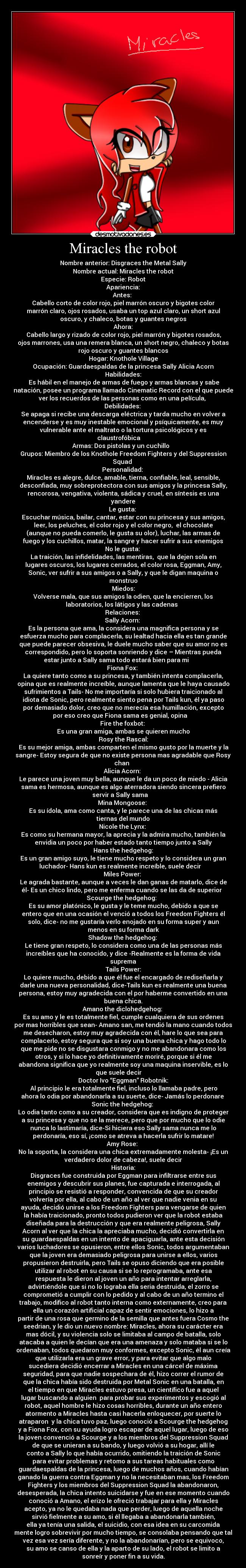 carteles imaginacion sonic fancharacters miracles the robot desmotivaciones