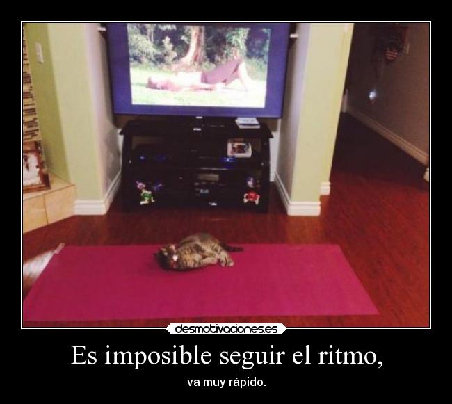 Es imposible seguir el ritmo, - 