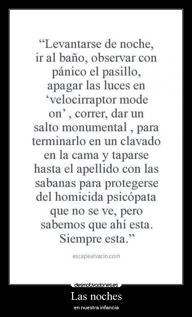 Las noches - en nuestra infancia