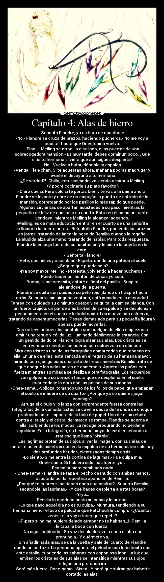 carteles literatura rewritword redgame scarletbullet touhou remilia flandre scarletsisters capitulo4 desmotivaciones