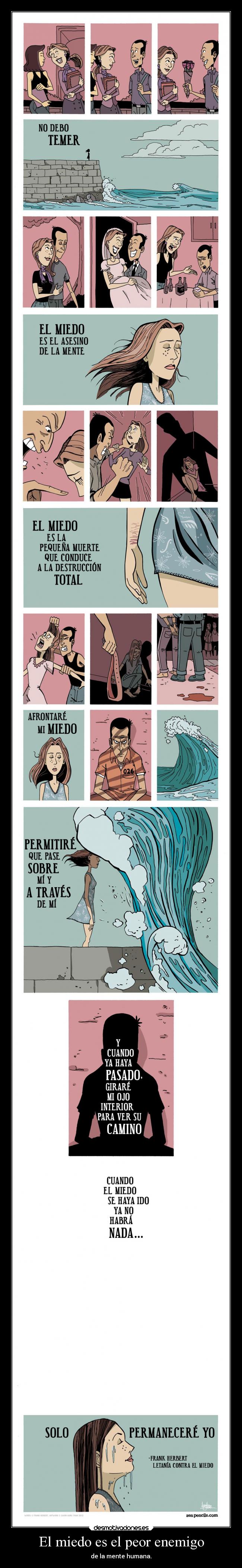 carteles miedo enemigo vida motivaciones miedo dolor alma delolvido unicorniosrosasyazules desmotivaciones