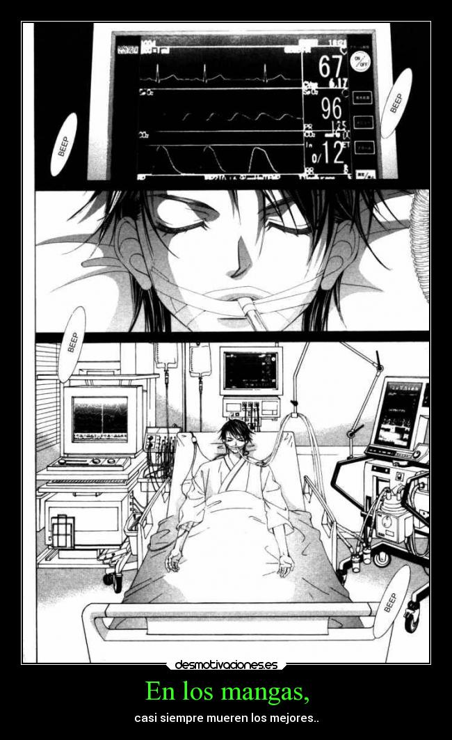 En los mangas, - casi siempre mueren los mejores..