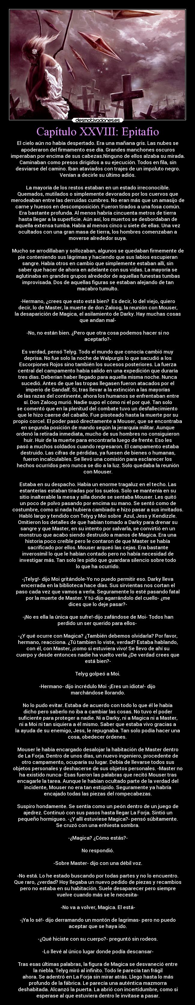 Capítulo XXVIII: Epitafio - 