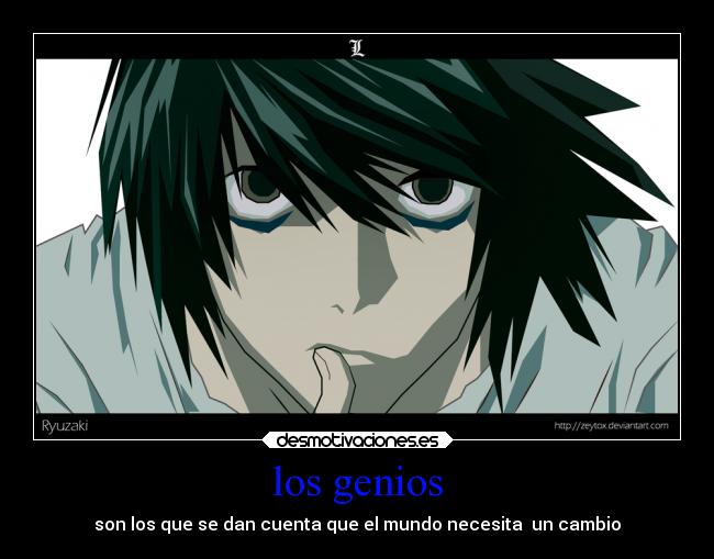 carteles mundo anime death note genios cambios desmotivaciones