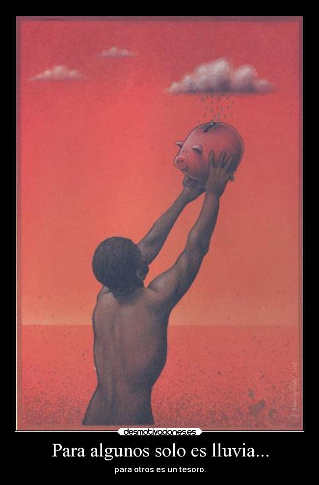 carteles mundo lluvia sequia pobreza desmotivaciones