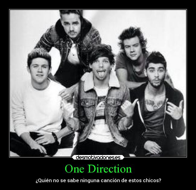 One Direction - ¿Quién no se sabe ninguna canción de estos chicos?