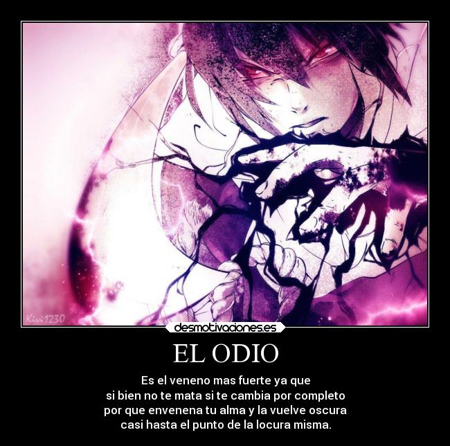 carteles odio odio naruto anime veneno sasuke uchiha desmotivaciones