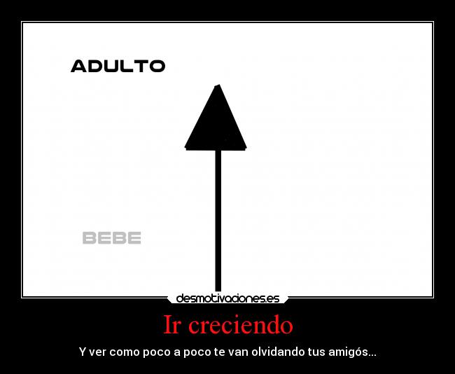 Ir creciendo - Y ver como poco a poco te van olvidando tus amigós...