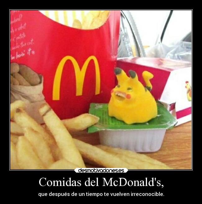 Comidas del McDonalds, - 