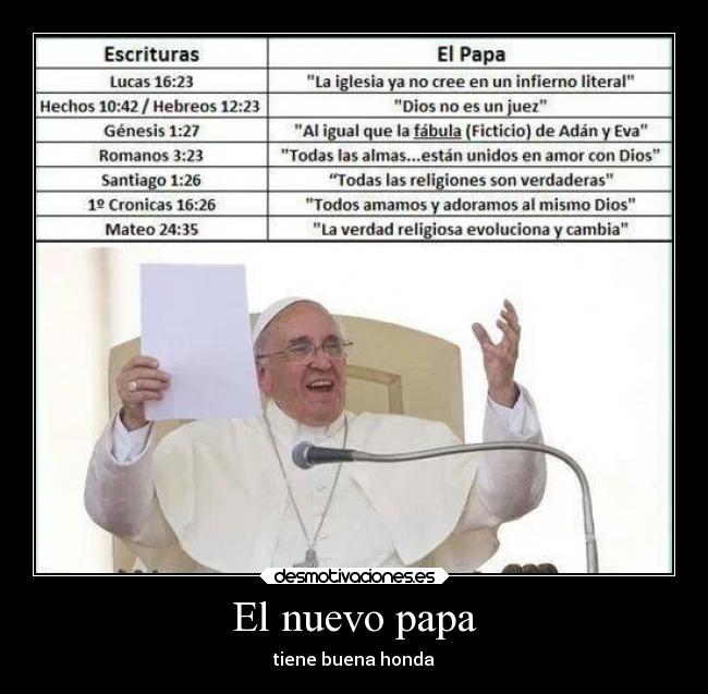 El nuevo papa - tiene buena honda