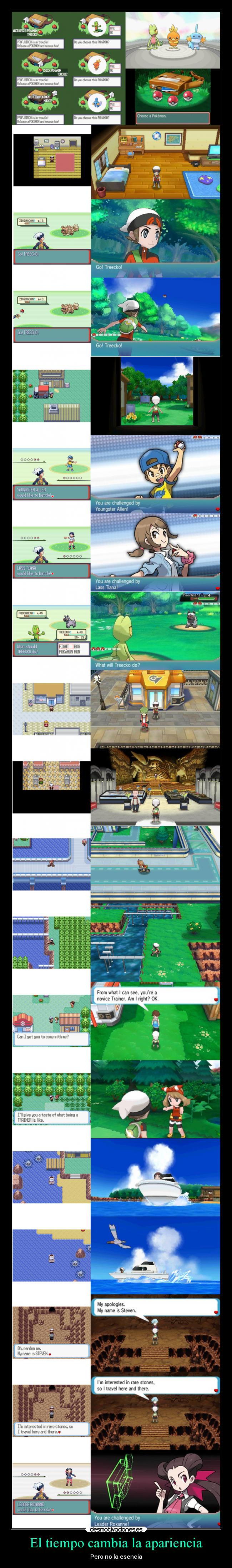 El tiempo cambia la apariencia -