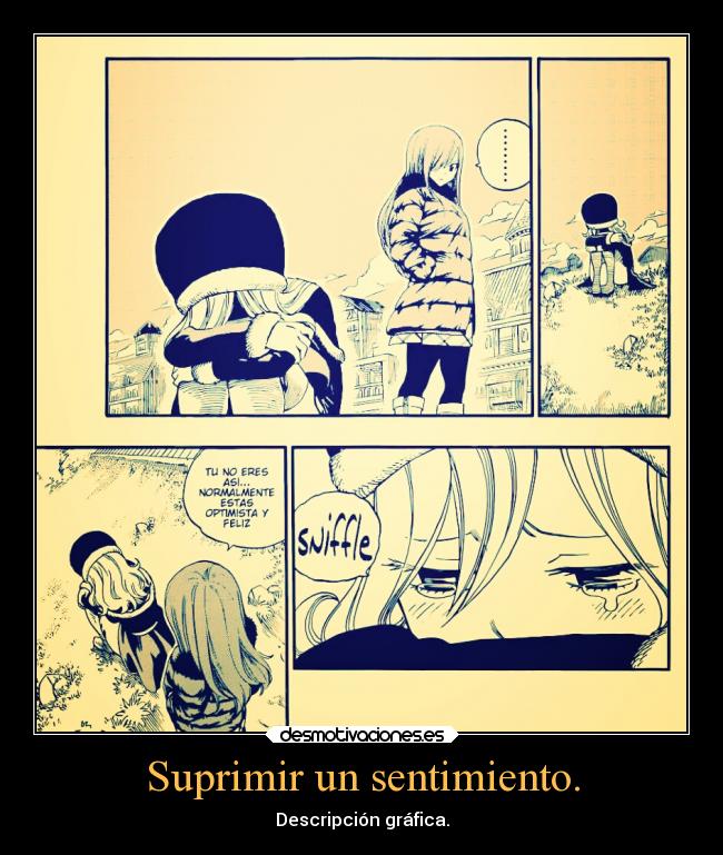 Suprimir un sentimiento. - Descripción gráfica.