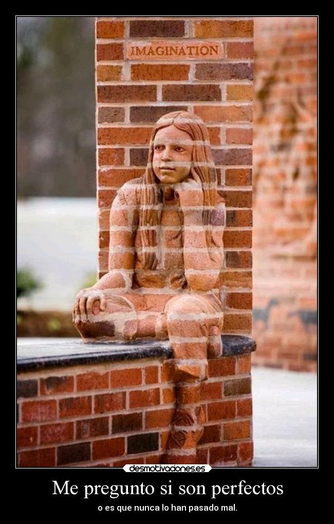 Me pregunto si son perfectos - o es que nunca lo han pasado mal.