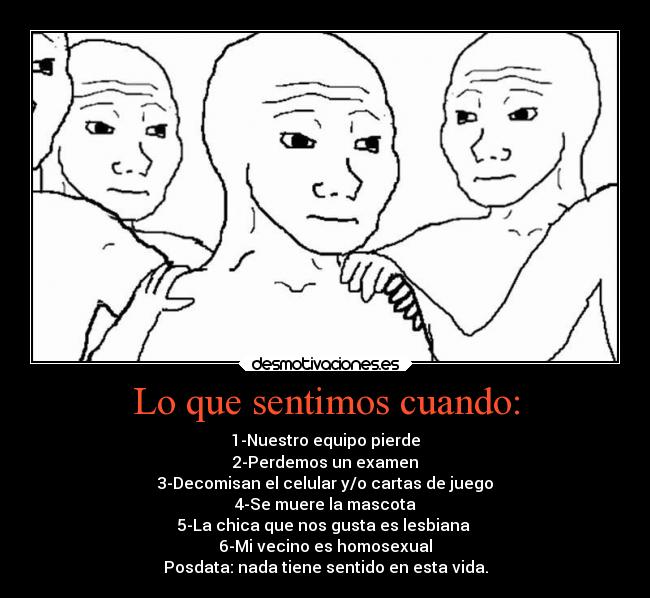 Lo que sentimos cuando: - 