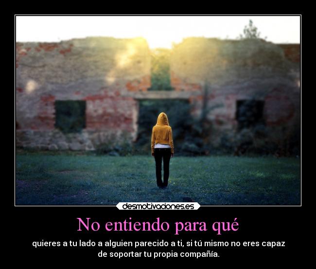 No entiendo para qué -