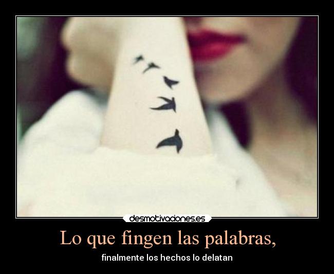 Lo que fingen las palabras, - 