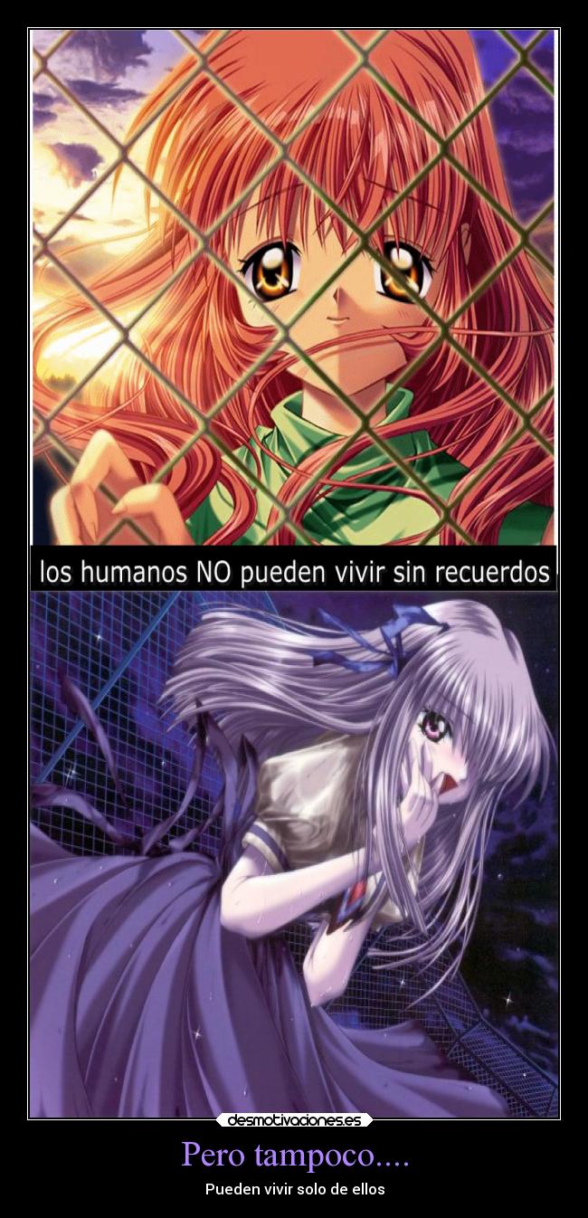 carteles tristeza recuerdos anime air michiru suenos desmotivaciones