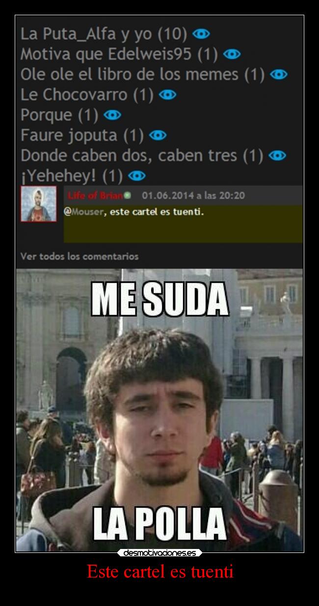 Este cartel es tuenti -