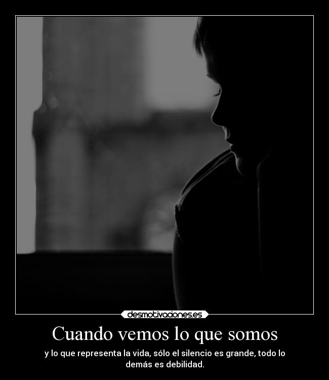 Cuando vemos lo que somos -