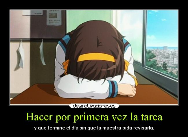 Hacer por primera vez la tarea - 