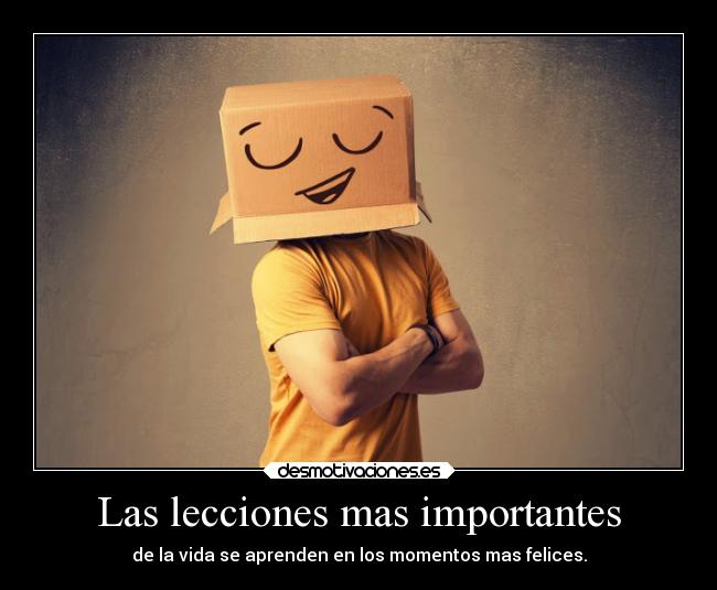 Las lecciones mas importantes -