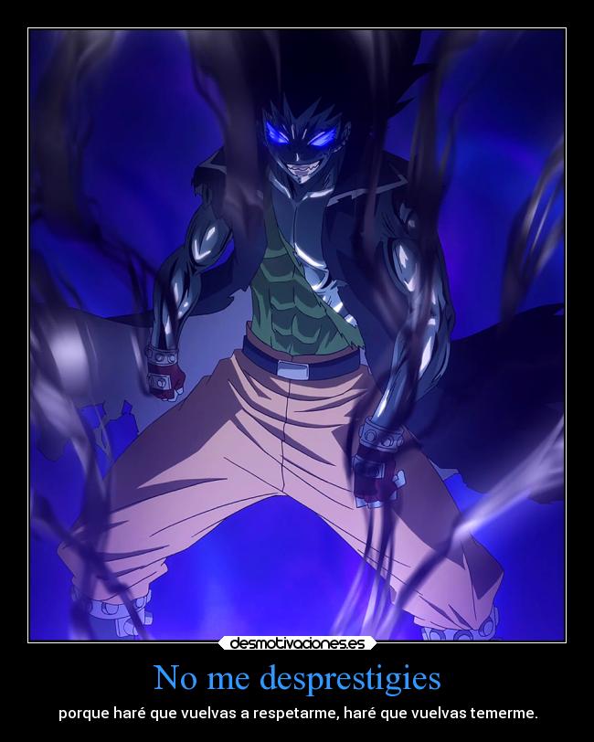 carteles vida bartocanibal fairy tail gajeel redfox epico dragon hierro sombras desmotivaciones