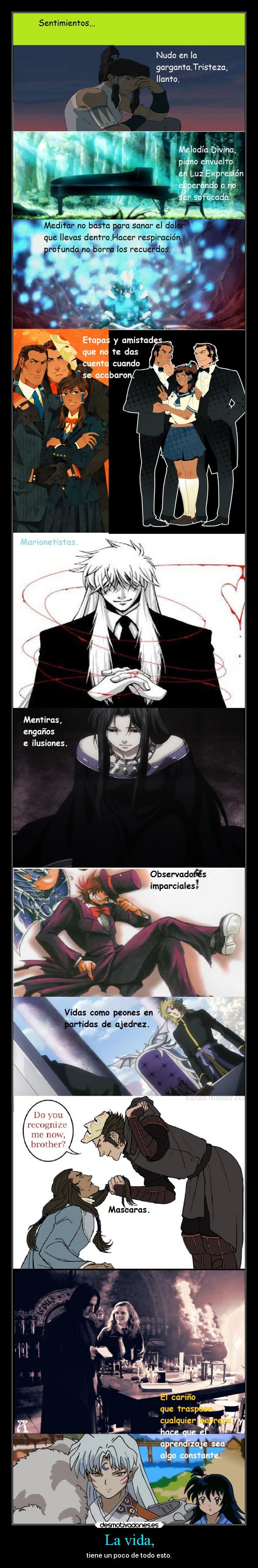 La vida, - tiene un poco de todo esto.