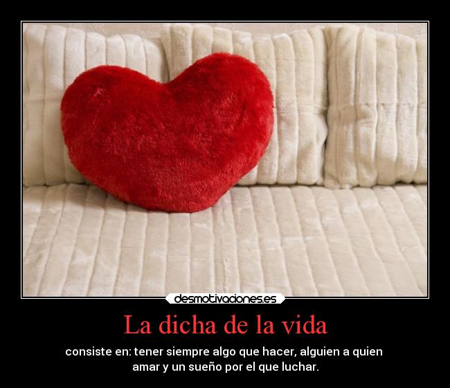 La dicha de la vida -