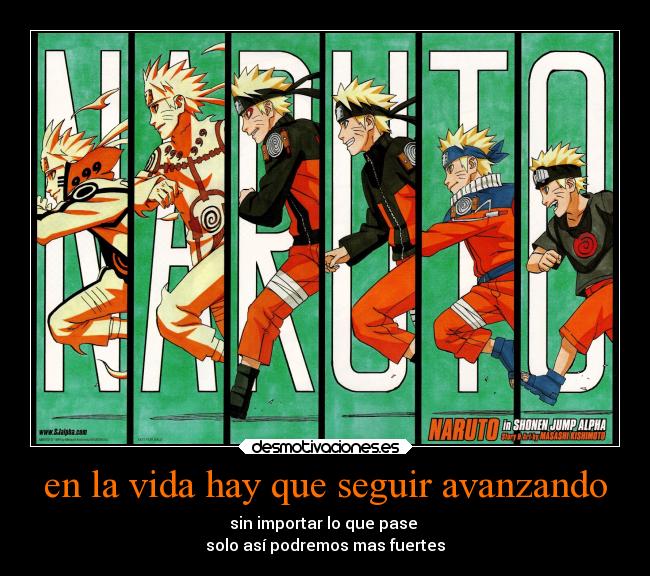 en la vida hay que seguir avanzando - 