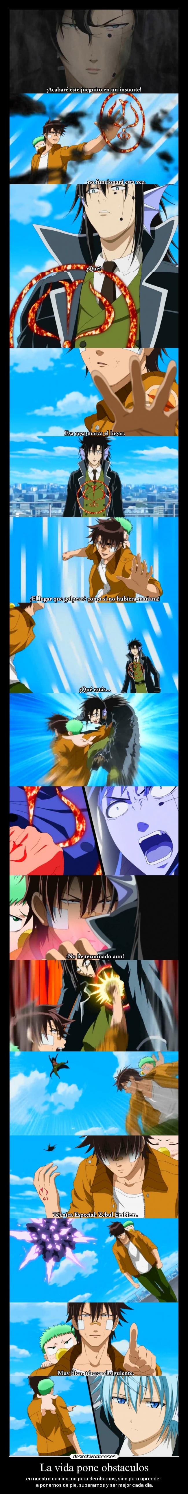 carteles vida obstaculos vida anime superar obstaculo caer levantar luchar raptorhunters triunfar aprender desmotivaciones