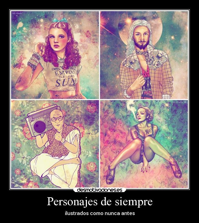 Personajes de siempre - ilustrados como nunca antes