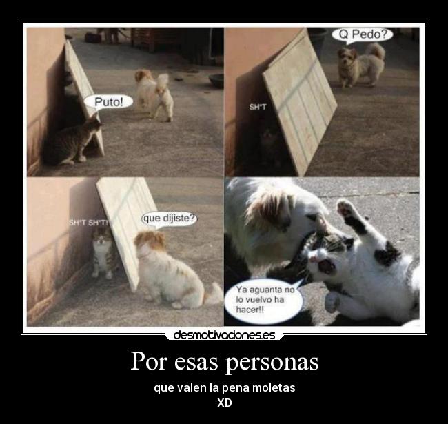 Por esas personas - que valen la pena moletas
XD