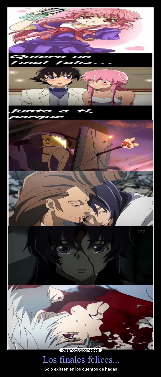 carteles vida tristeza anime mirainikki desmotivaciones