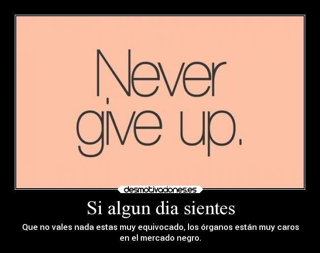 Si algun dia sientes - 