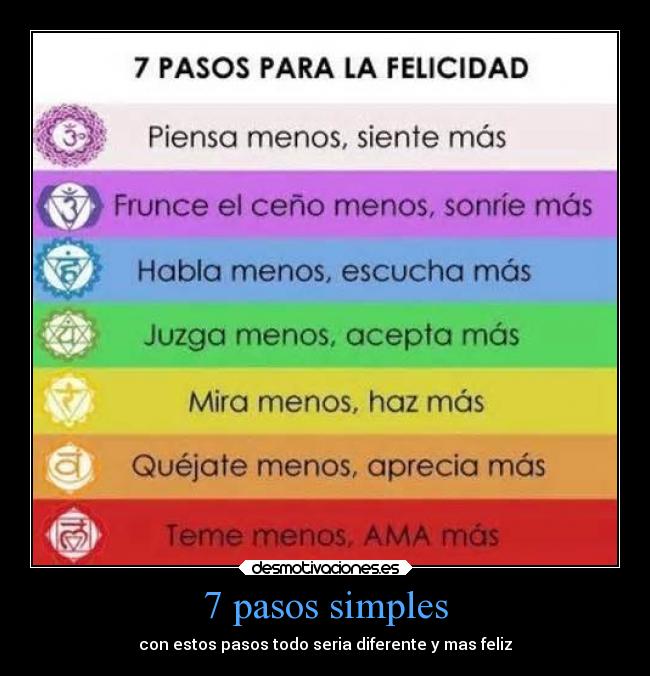 7 pasos simples - con estos pasos todo seria diferente y mas feliz