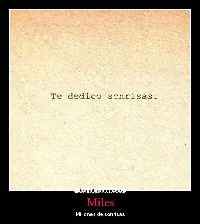 Miles - Millones de sonrisas