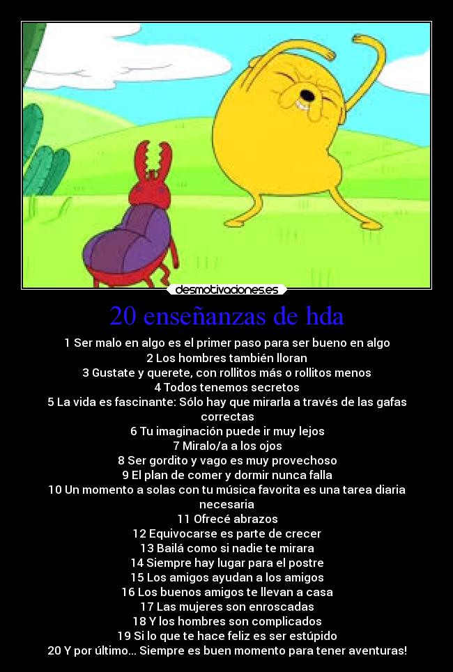 20 enseñanzas de hda -