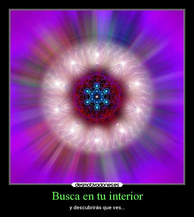Busca en tu interior - y descubrirás que ves...