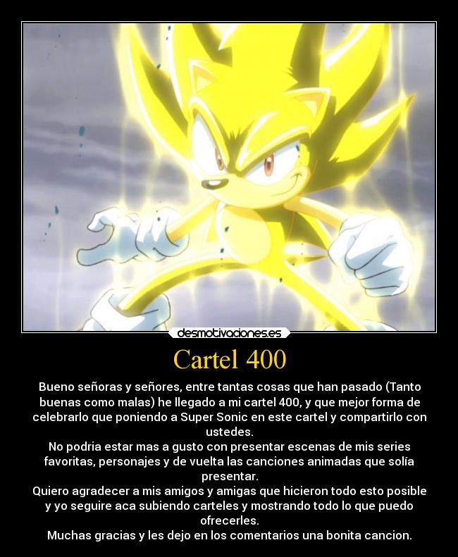 carteles amigos desmotivaciones sonic cartel cuatrocientos gracias nelsoncaricatoon ejercitodemar desmotivaciones