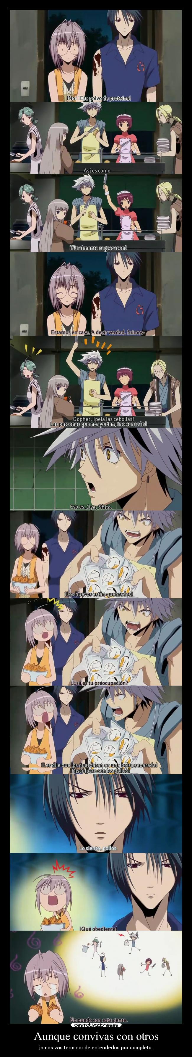 carteles amistad familia vida anime personas convivir entender comprender completo total raptorhunters desmotivaciones