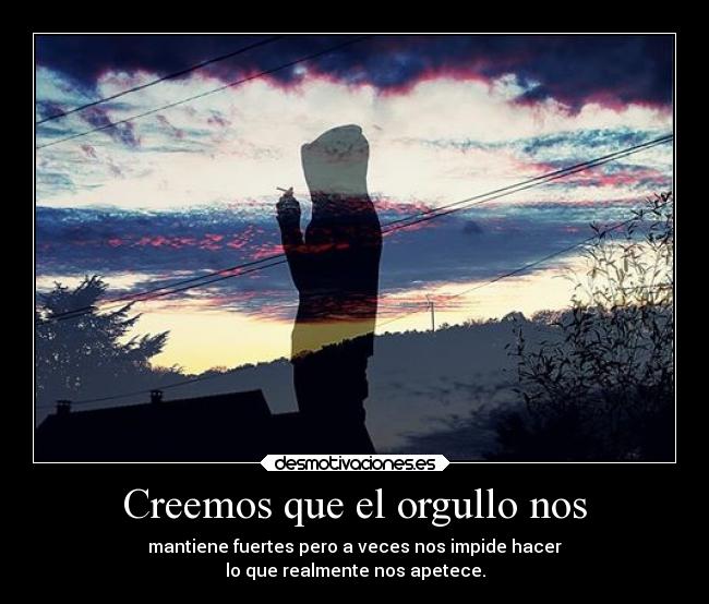 Creemos que el orgullo nos - 