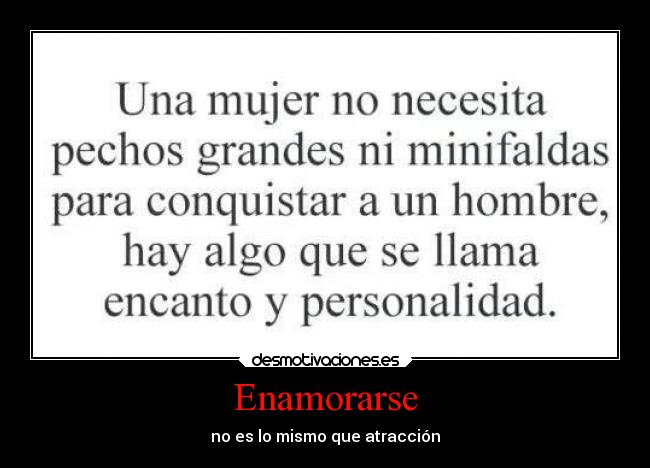 Enamorarse - no es lo mismo que atracción
